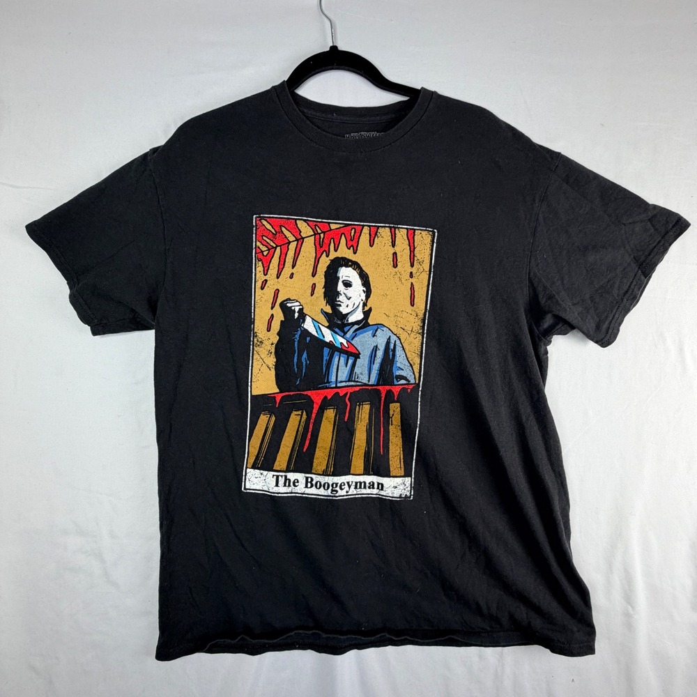 Halloween Michael Myers T-Shirt Large Black Boogeyman Tarot Graphic Horror Movie